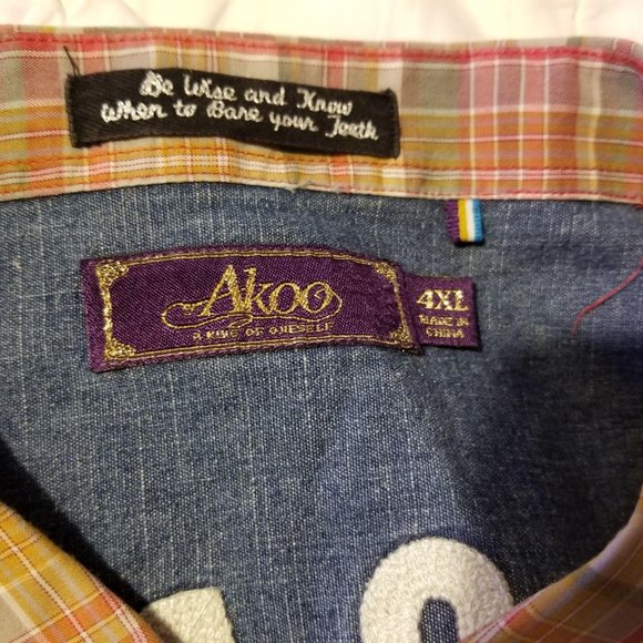 AKOO & CO Plaid Shirt Men’s plus size 4XL/ - Picture 3 of 4